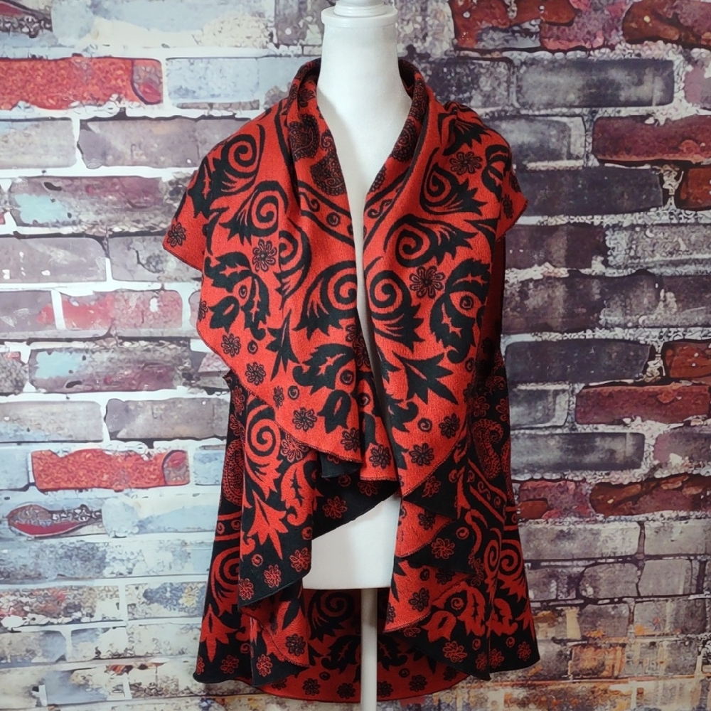 Charlie Paige™ Drapey Sweater Knit Vest/Cape